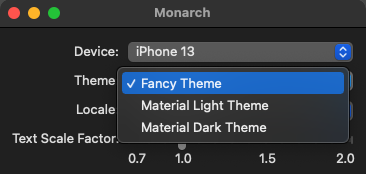 Custom theme in Monarch