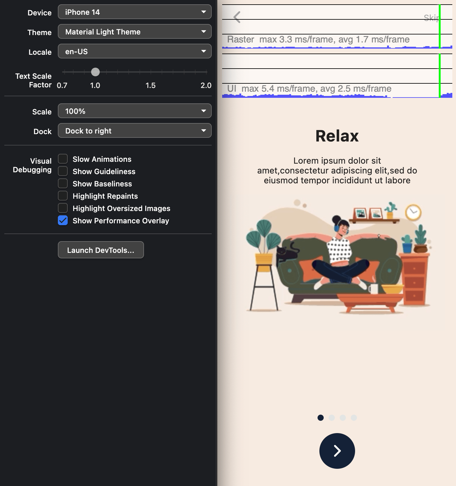 Show Performance Overlay Flag